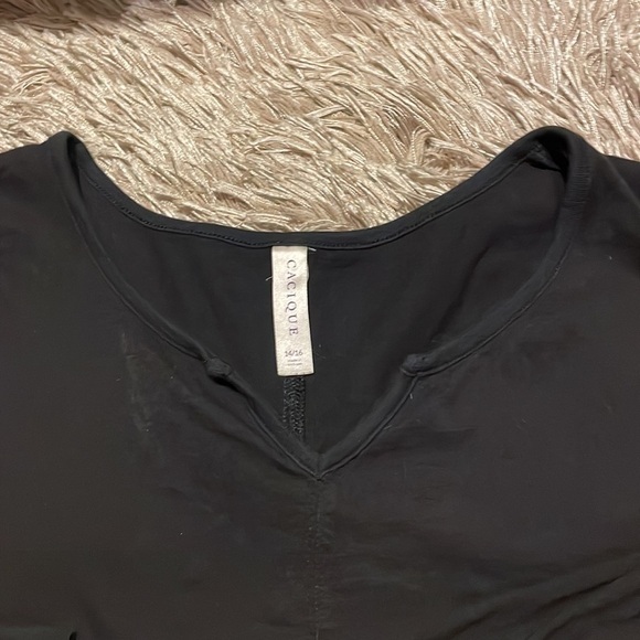 CACIQUE Black Long Sleeve Shirt Size 14/16‎ - Picture 3 of 7